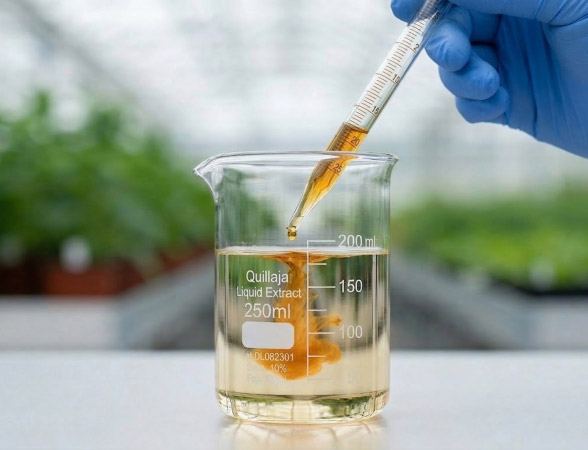 Professional field application of QA-35 natural agricultural adjuvant for enhanced crop treatment